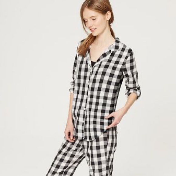 LOFT Other - LOFT PLAID SLEEPWEAR SHIRT